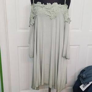 Open shoulder crochet tunic